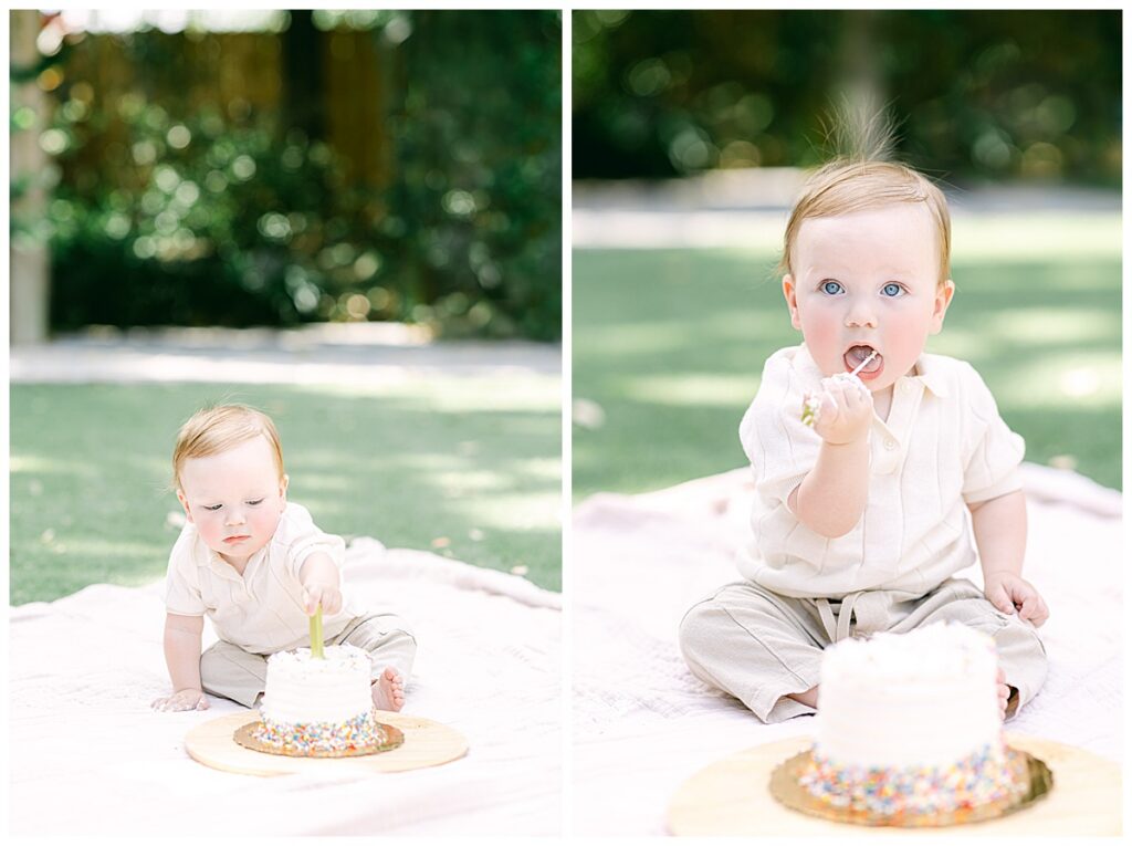 First birthday family photos at Rockledge Gardens