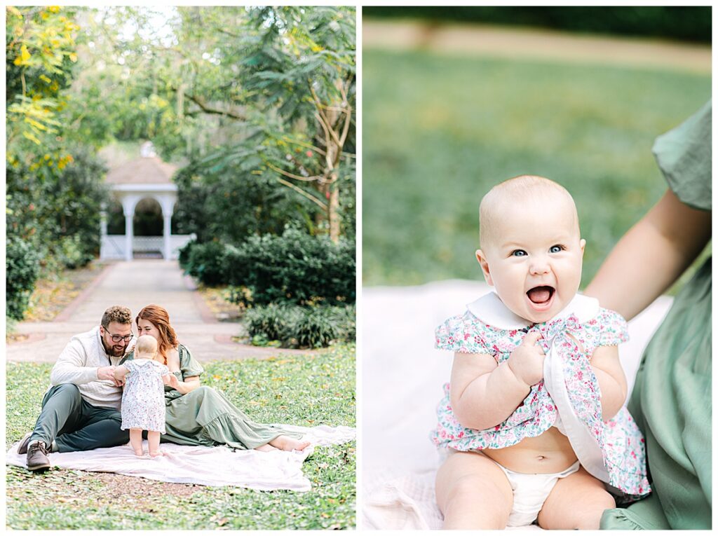 family of three photos at Leu Gardens Orlando