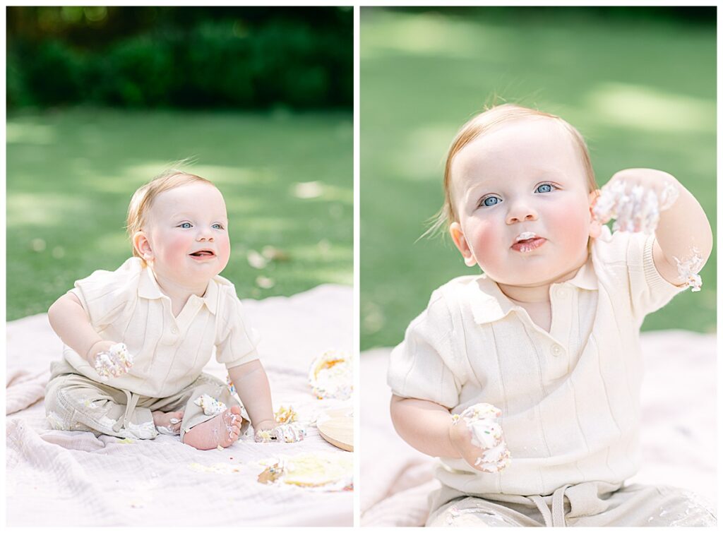 First birthday family photos at Rockledge Gardens