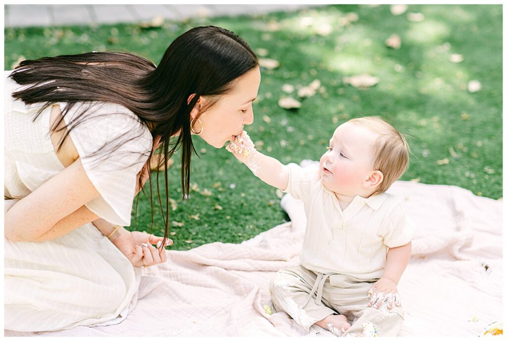 First birthday family photos at Rockledge Gardens