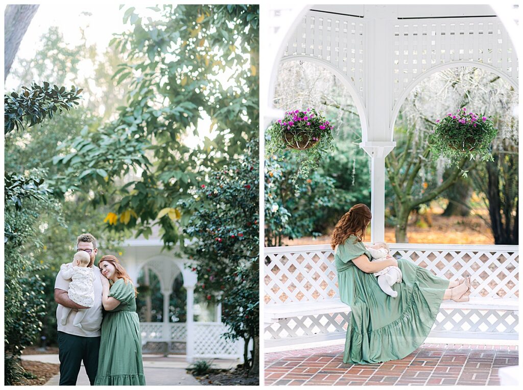 outdoor family photos in orlando gardens