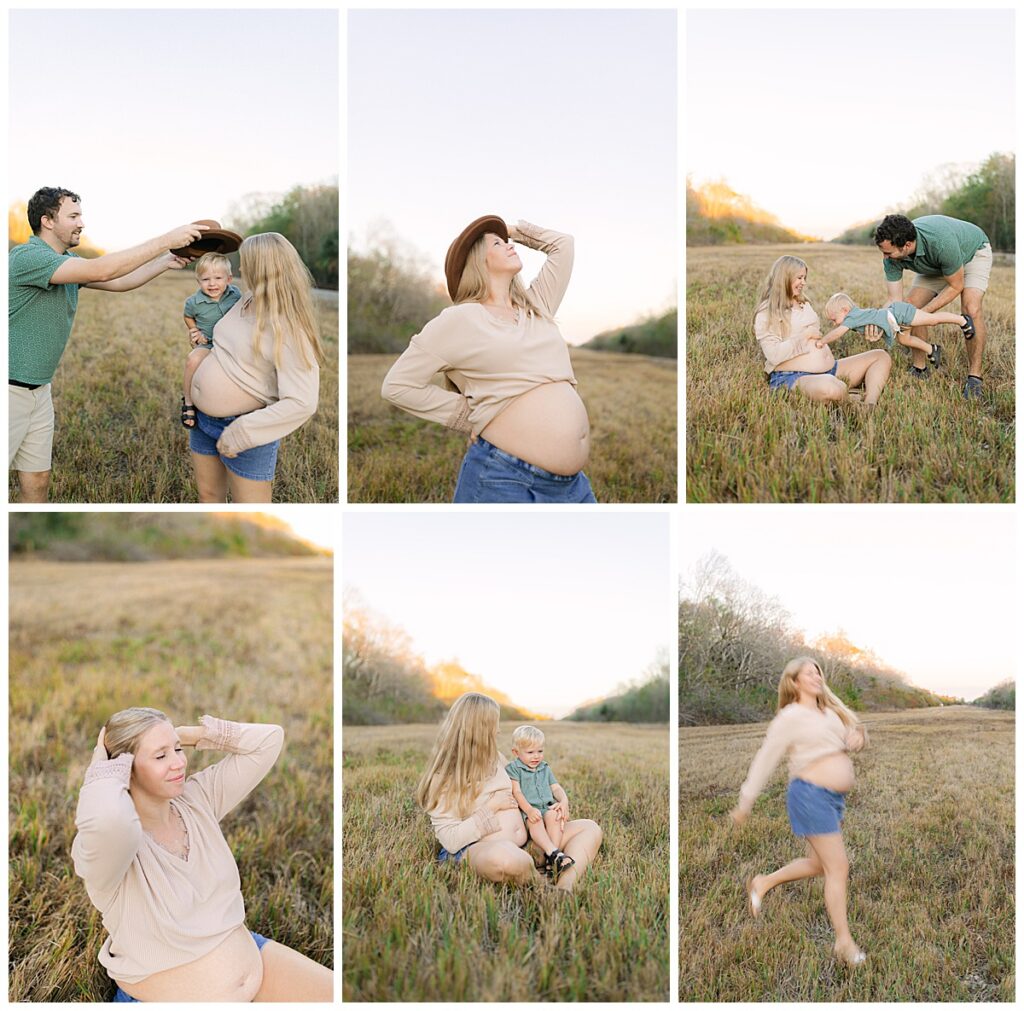 family of three space coast maternity 