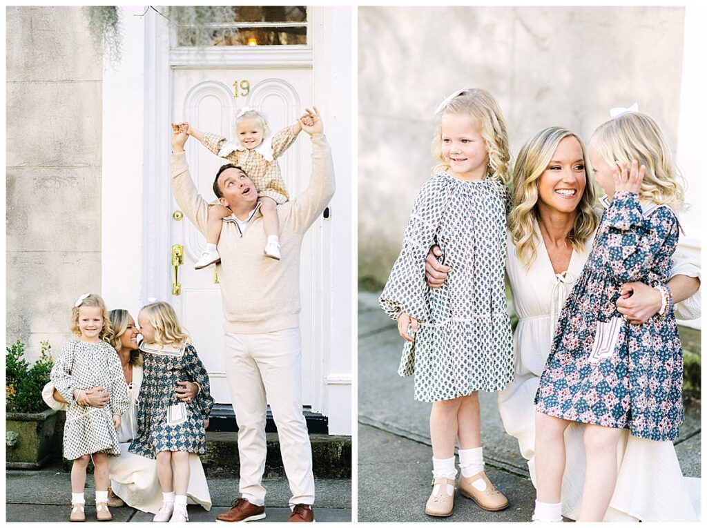 Family photography session in Bedford NH during golden hou