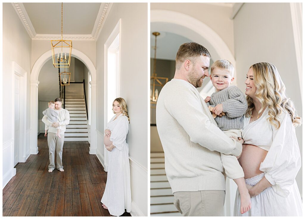 Maternity photographer in Southern New Hampshire with toddler family session